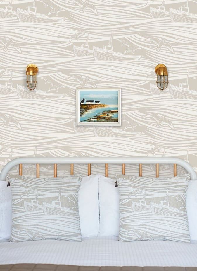 کاغذ دیواری دریایی برای اتاق خواب