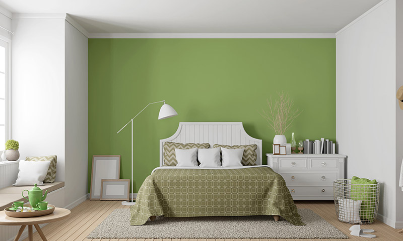 رنگ سبز برای اتاق خواب