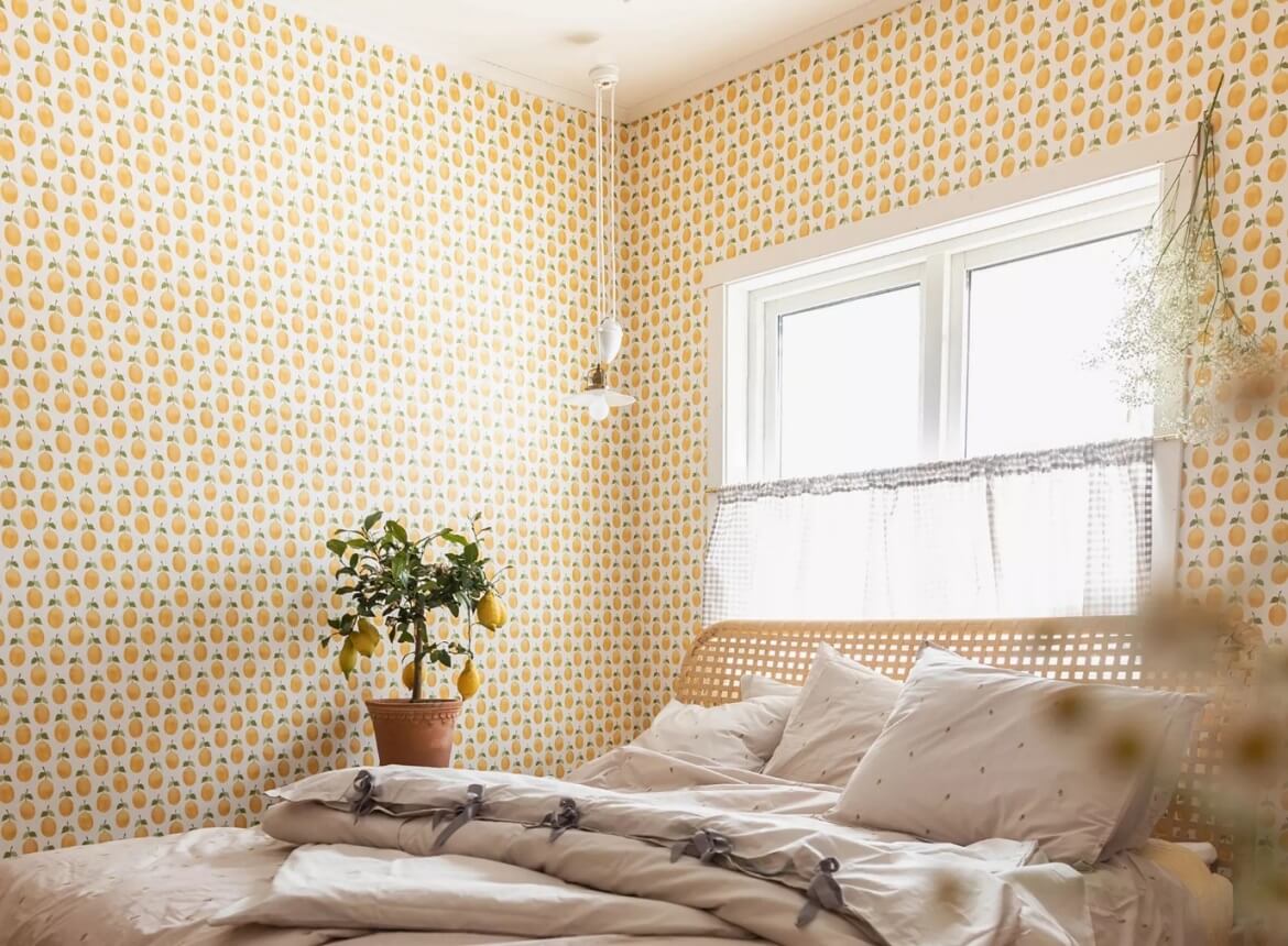 استفاده از کاغذ دیواری سبک فانکی در اتاق خواب