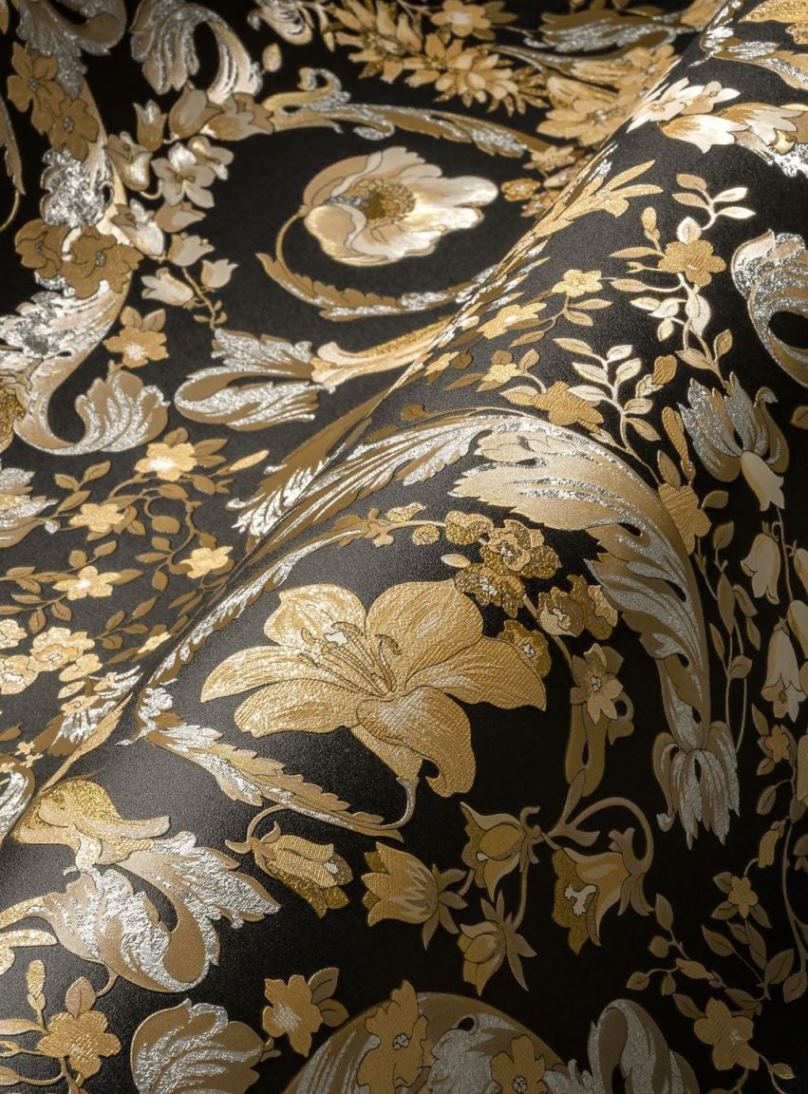 رنگ طلایی کاغذ دیواری لوکس