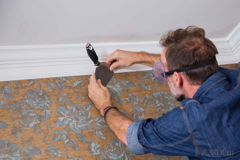 چطوری کاغذ دیواری رو بکنیم