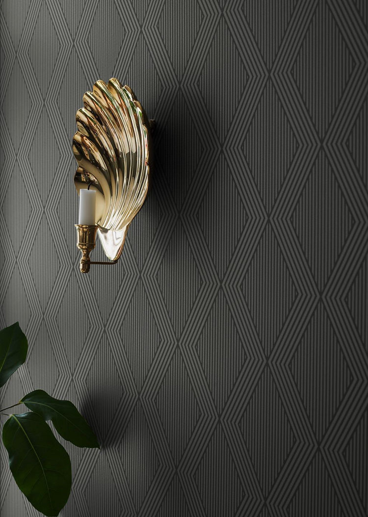 نقوش متقارن بر الگوهای کاغذ دیواری هندسی