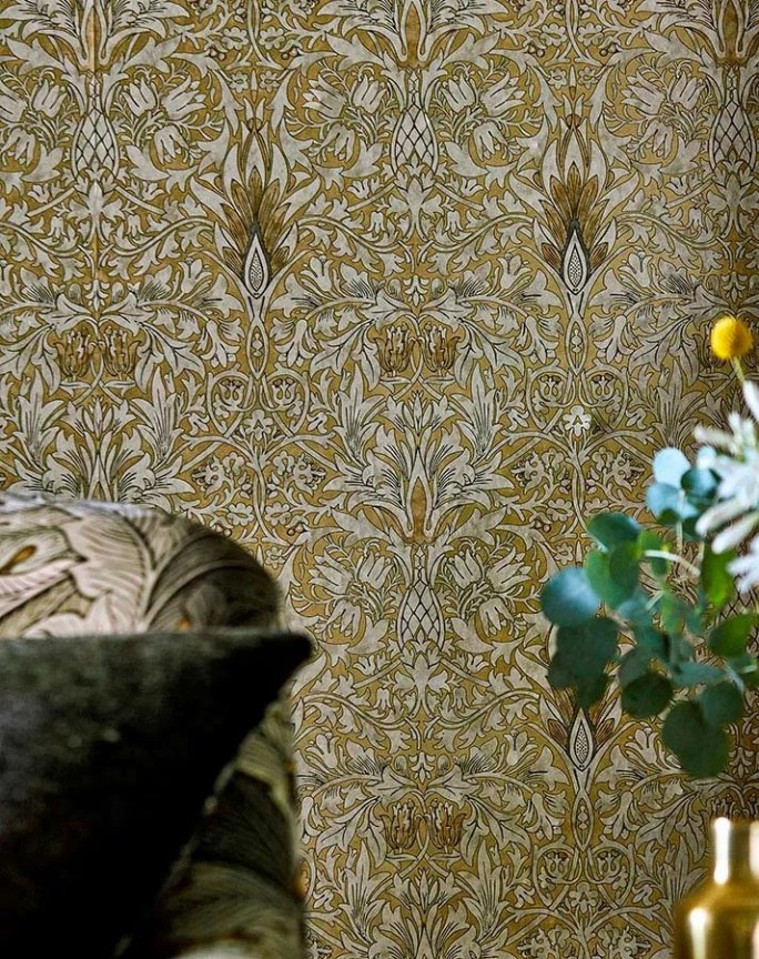 کاغذ دیواری آرت نوو طلایی