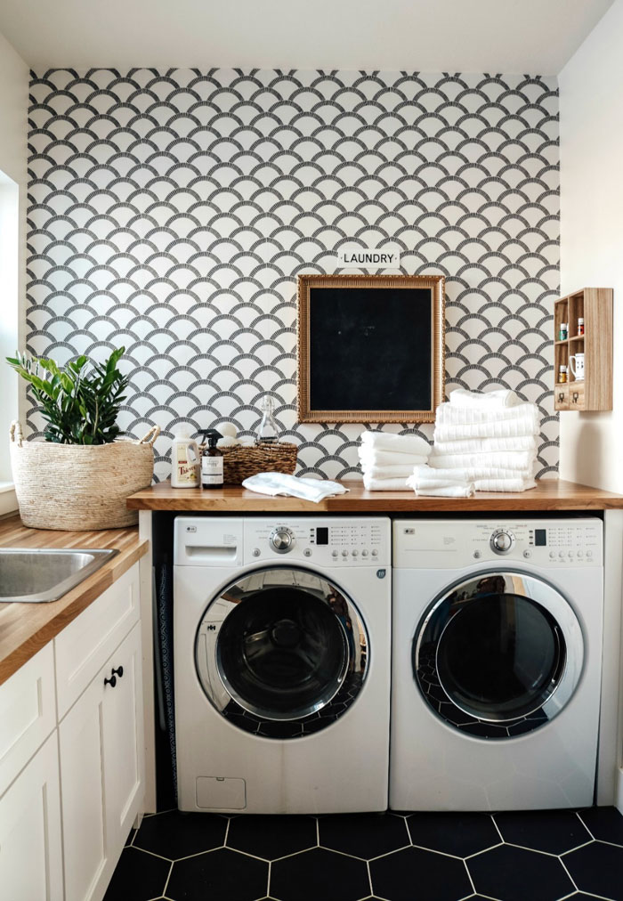 طرح های کاغذ دیواری لاندری روم