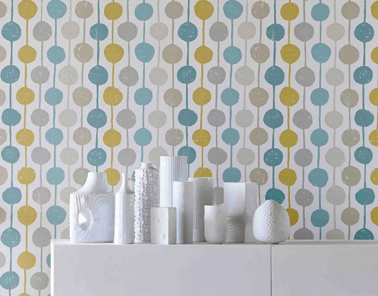 ایده  کاغذ دیواری خال خالی