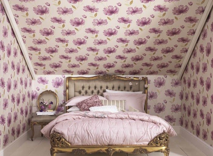 مدل های جدید کاغذ دیواری سقف‌ شیب دار خانه