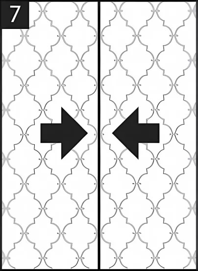 الگوهای نصب کاغذ دیواری چسبی