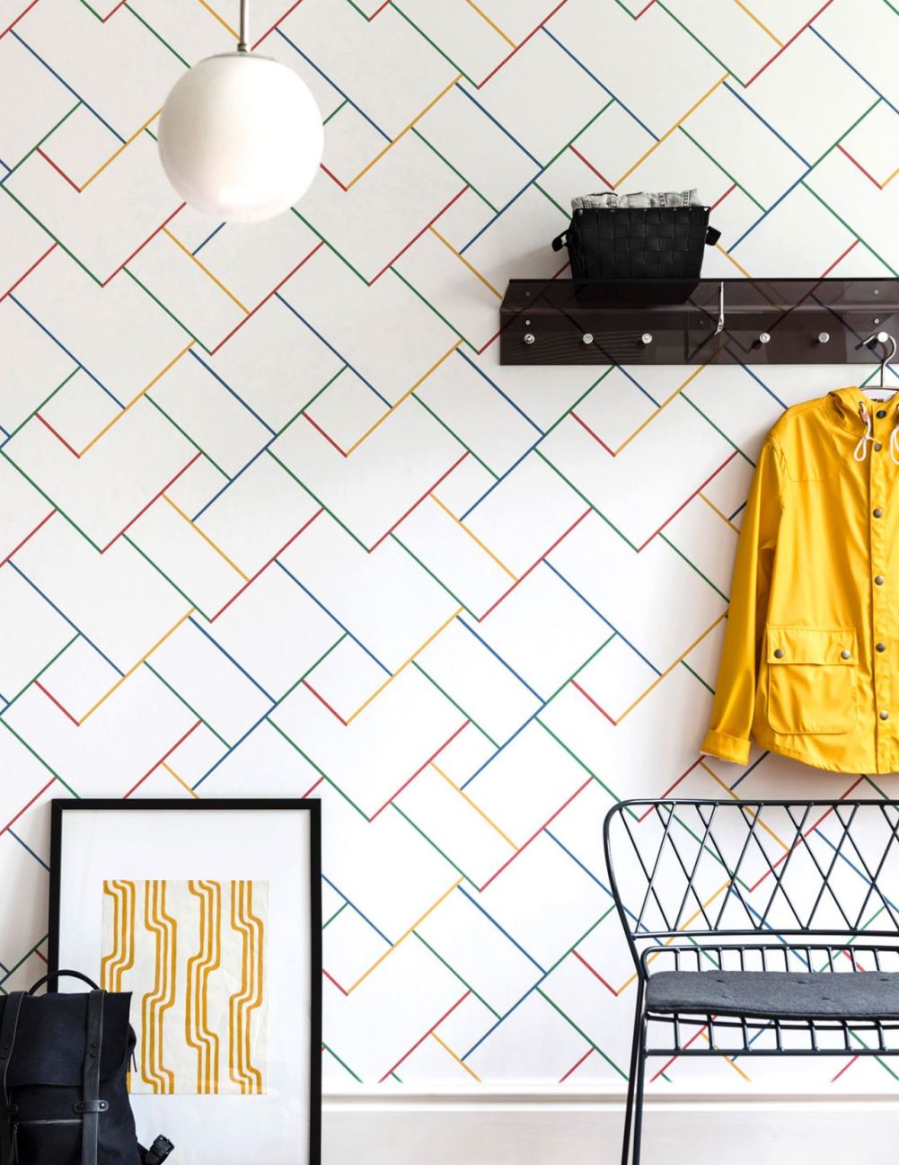 کاغذ دیواری هندسی