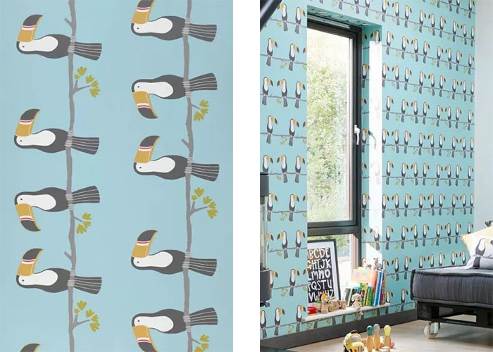 کاغذ دیواری افقی یا عمودی