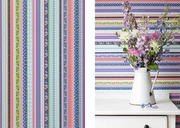 نصب کاغذ دیواری افقی