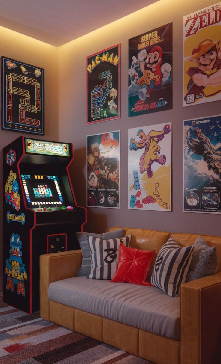 طرح های کاغذ دیواری اتاق گیم